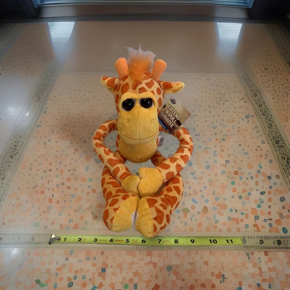Adventure Planet Extend-A-Pull Giraffe Plush Changes Arm Length Hanging 16 Inch